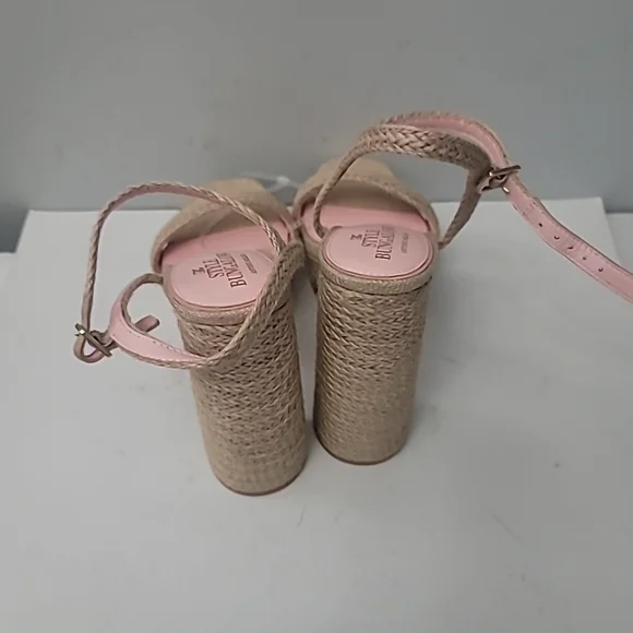 ANTONIO MELANI Beige and Pink Espadrille Platform Sandals - Picture 6 of 9